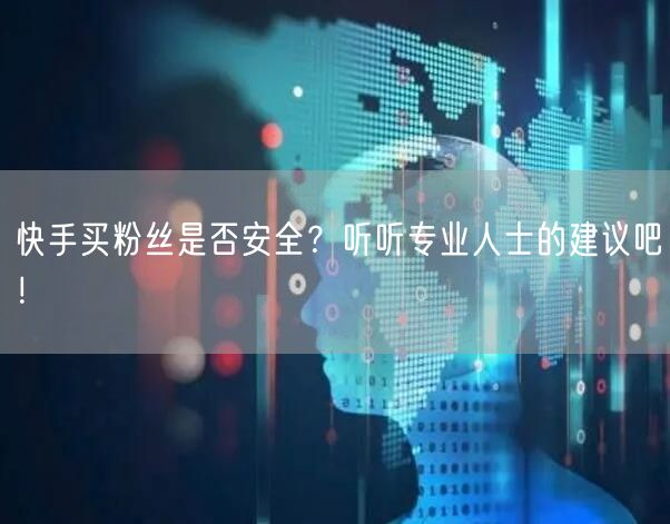 快手买粉丝是否安全?听听专业人士的建议吧!