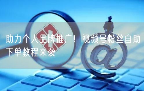 助力个人品牌推广!视频号粉丝自助下单教程来袭