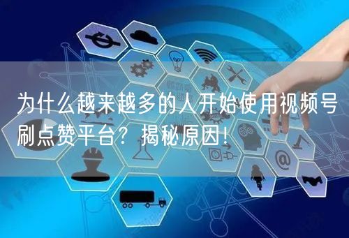 为什么越来越多的人开始使用视频号刷点赞平台?揭秘原因!